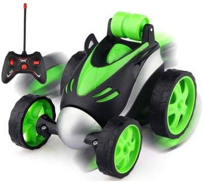 Montreal RC Tumbling Stunt Dump Truck 360 Degree Rotating Remote Control Toy (Green, Multicolor)(Green)