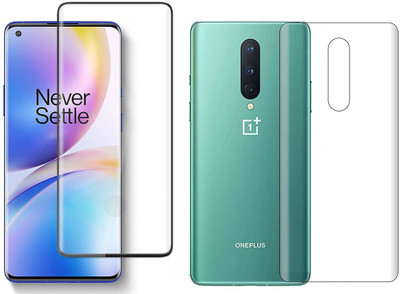 ELEF Front and Back Tempered Glass for OnePlus 8(Pack of 2)