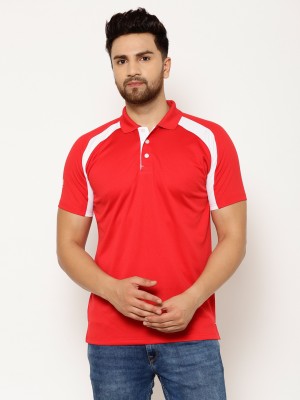 EPPE Colorblock Men Polo Neck Red T-Shirt