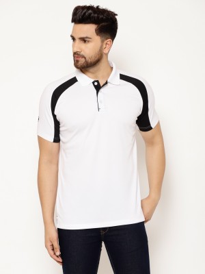 EPPE Colorblock Men Polo Neck White, Black T-Shirt