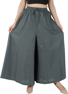 AARMAD Flared Women Grey Trousers