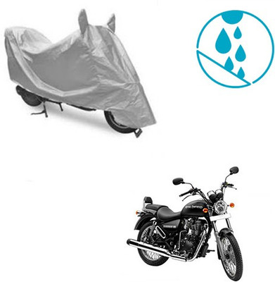 Atulit enterprises Two Wheeler Cover for Royal Enfield(Thunderbird 350, Silver)