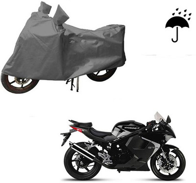 HYBRIDS COLLECTION Waterproof Two Wheeler Cover for Hyosung(GT250R, Grey)
