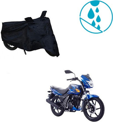 Amozkart Two Wheeler Cover for TVS(Flame SR125, Black)