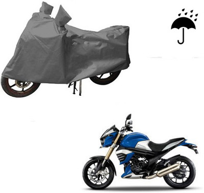 HYBRIDS COLLECTION Waterproof Two Wheeler Cover for Mahindra(MOJO XT 300, Grey)