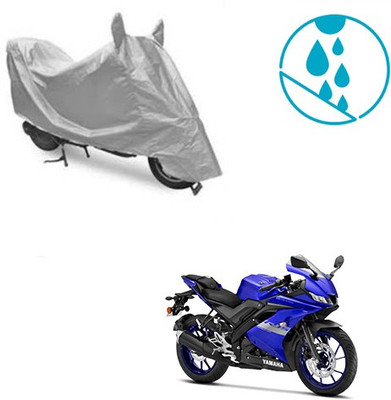 RPSENTTERPR Waterproof Two Wheeler Cover for Yamaha(R15 V3, Silver)