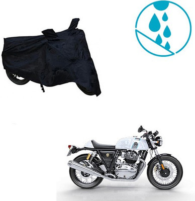 Atulit enterprises Two Wheeler Cover for Royal Enfield(Continental GT, Black)
