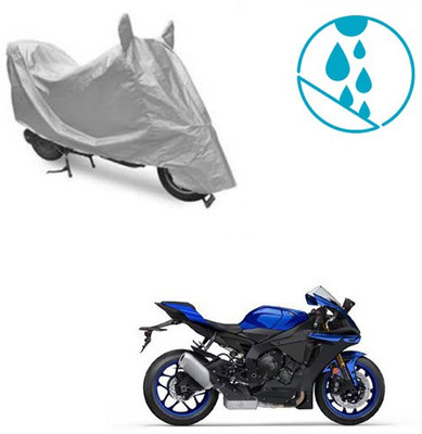 SRENTERPRISES Two Wheeler Cover for Yamaha(YZF R1, Silver)