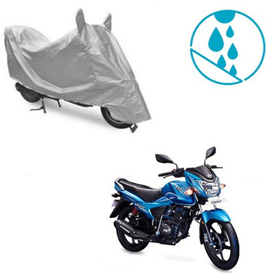 SRENTERPRISES Two Wheeler Cover for TVS(Victor New, Silver)