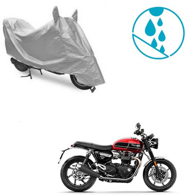 RPSENTTERPR Waterproof Two Wheeler Cover for Triumph(Twin, Silver)