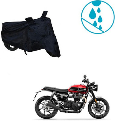 Atulit enterprises Two Wheeler Cover for Triumph(Twin, Black)