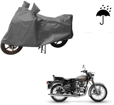HYBRIDS COLLECTION Waterproof Two Wheeler Cover for Royal Enfield(Bullet 500, Grey)