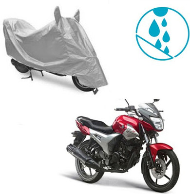 SRENTERPRISES Two Wheeler Cover for Yamaha(SZ X, Silver)