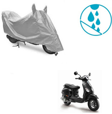 Atulit enterprises Two Wheeler Cover for Piaggio(Vespa, Silver)
