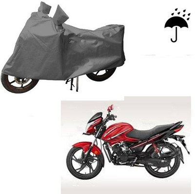 THE REAL ARV Waterproof Two Wheeler Cover for Hero(Glamour, Grey)