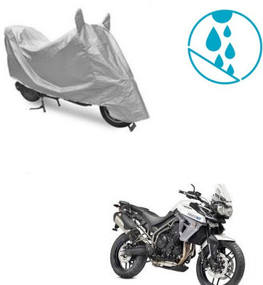 Atulit enterprises Two Wheeler Cover for Triumph(Tiger 800 XR, Silver)