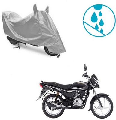 MMSSTAR Waterproof Two Wheeler Cover for Bajaj(Platina 100 DTS-i, Silver)