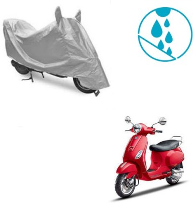 Atulit enterprises Two Wheeler Cover for Piaggio(Vespa VXL, Silver)