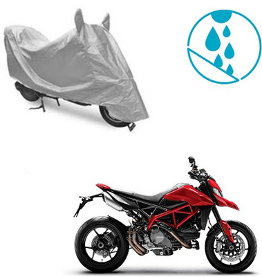 SRENTERPRISES Two Wheeler Cover for Ducati(Hyperstrada, Silver)