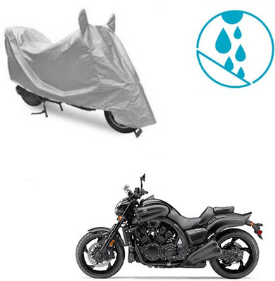 SRENTERPRISES Two Wheeler Cover for Yamaha(VMAX, Silver)
