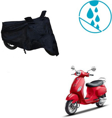 SRENTERPRISES Two Wheeler Cover for Piaggio(Vespa VXL, Black)