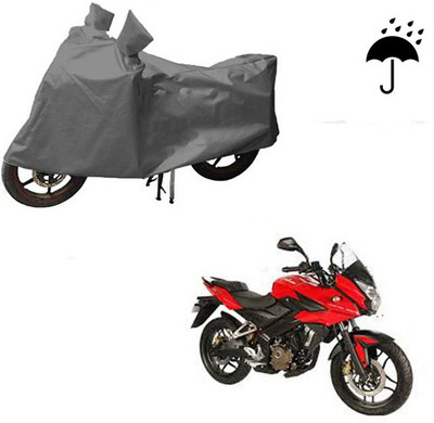 HYBRIDS COLLECTION Waterproof Two Wheeler Cover for Bajaj(Pulsar AS 150, Grey)