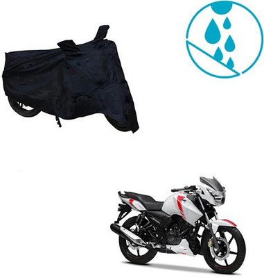 Atulit enterprises Two Wheeler Cover for TVS(Apache RTR 160, Black)