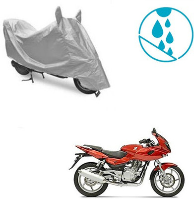 Atulit enterprises Two Wheeler Cover for Bajaj(Pulsar 220 DTS-i, Silver)
