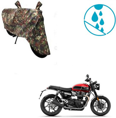 SRENTERPRISES Two Wheeler Cover for Triumph(Twin, Multicolor)