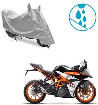 SRENTERPRISES Two Wheeler Cover for KTM(RD 350, Silver)