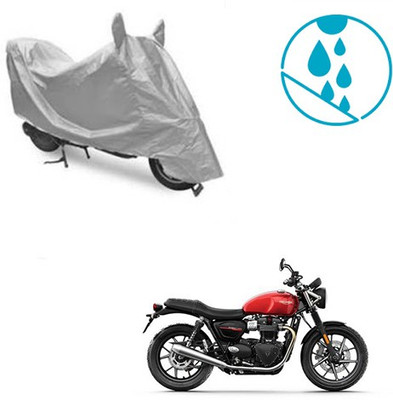 Atulit enterprises Two Wheeler Cover for Triumph(Twin spark, Silver)