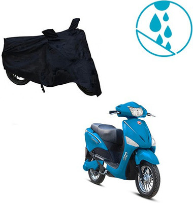 RPSENTTERPR Waterproof Two Wheeler Cover for Hero(Electric Optima, Black)