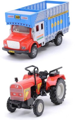 Toyco Pack of 2 Pull Back Popular Tractor & Public Truck Centy Toys For Kids(Multicolor, Pack of: 2)