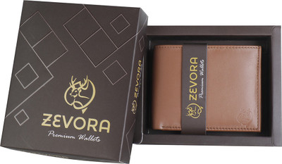 ZEVORA Men & Women Casual Tan Artificial Leather Wallet(3 Card Slots)