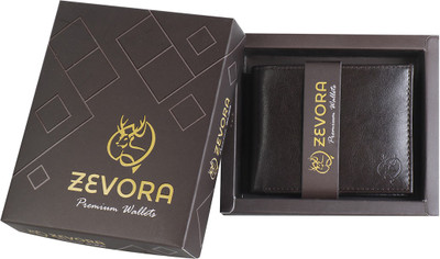 ZEVORA Men Casual Brown Artificial Leather Wallet(3 Card Slots)