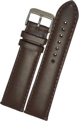 SURU Plain Padded Ogive Tip D6189 20 mm Genuine Leather Watch Strap(Brown)