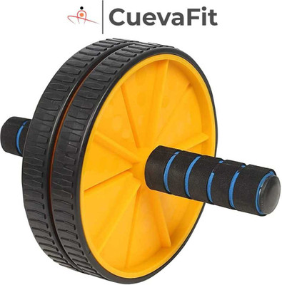 CuevaFit King Double Wheel Ab Roller with mat|Ab Roller For Ab Exercise|Fitness Equipment Ab Exerciser(Yellow, Black)