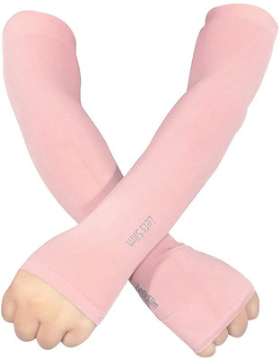 Cozyway Cotton, Nylon Arm Sleeve For Men & Women(Free, Pink)