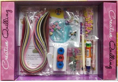 VARNA 3 in 1 Creative Quilling 3D ,Jewellery,Wind Chimes and Finger Puppets, Art of Paper Quilling