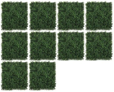 Ryme Artificial Grass Mat For Wall Decoration Size 60cmX40CM (Pack Of 10) Bonsai Artificial Plant  with Pot(60 cm, Green)