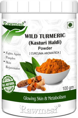 Rawmest Pure Ayurvedic Natural Wild Turmeric Powder 100 Gram (Curcuma Aromatica/Jangli Haldi/Kasthuri Manjal) Face pack(100 g)