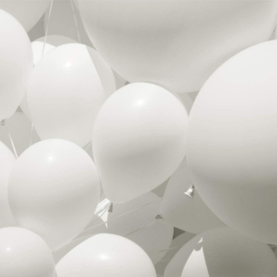 KSNAP Solid White Balloon For Anniversary | Birthday | Valentine | Party | New Year | Xmas | Love (Pack of 100) Balloon(White, Pack of 100)