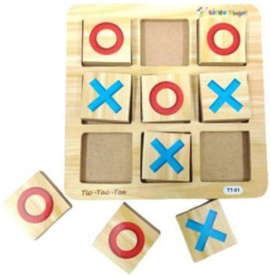 VARNA Wooden Puzzle Tic Tac Toe Indoor/Outdoor Board Game Board Game Accessories Board Game