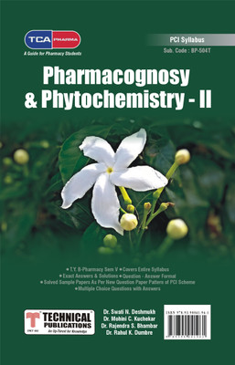 TCA PHARMA Pharmacognosy & Phytochemistry II – Theory - BP504T - SEM-V For B Pharmacy(Paperback, Dr. Swati N. Deshmukh, Dr. Mohini C. Kuchekar, Dr. Rajendra S. Bhambar, Dr. Rahul K. Dumbre)