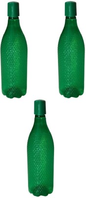 FLANKER 1 LTR Classic Water Bottle set of 3 1000 ml Bottle(Pack of 3, Green, PET)