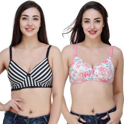 COLLEGE GIRL Free Transparent Strap Women T-Shirt Heavily Padded Bra(Black, White, Pink)