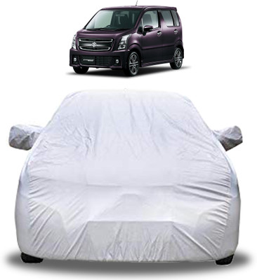 GoMechanic Car Cover For Maruti Suzuki WagonR (With Mirror Pockets)(Silver, For 2017 Models)