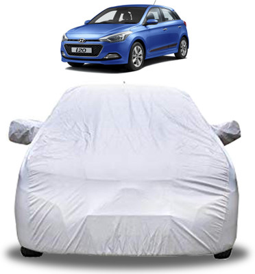 GoMechanic Car Cover For Hyundai Elite i20 (With Mirror Pockets)(Silver, For 2017 Models)