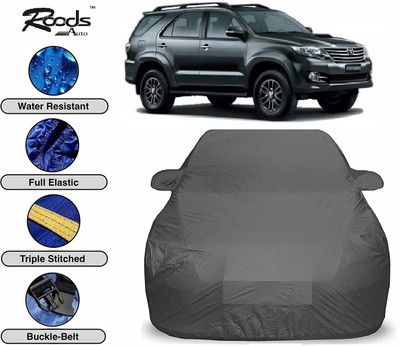 ROODS AUTO Car Cover For Toyota Fortuner Old (With Mirror Pockets)(Grey)