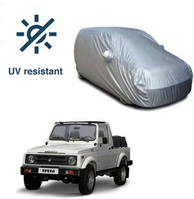 Motoren Car Cover For Maruti Suzuki Gypsy King (With Mirror Pockets)(Silver, For 2016 Models)